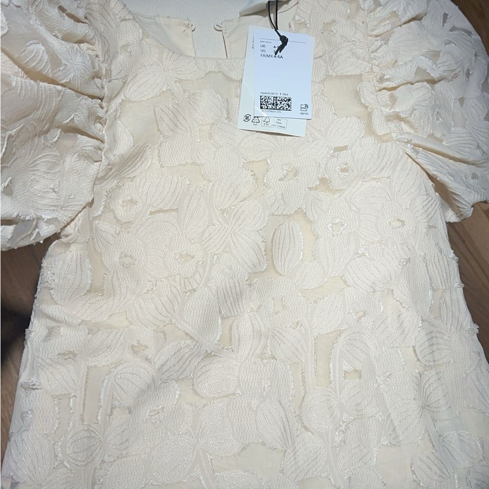 Jacquard weave toddler dress